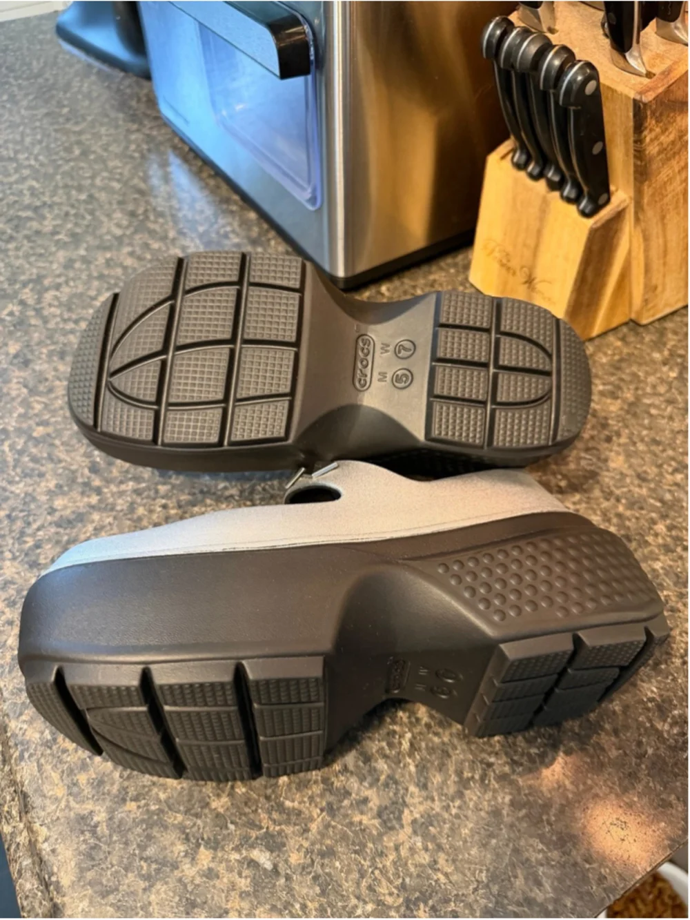 New Crocs STOMP METALLIC MARY JANE Platform Wedge Silver Shoes